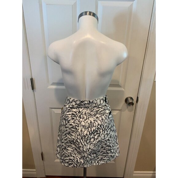 7 For All Mankind  White & Black Denim Brushstroke Print Skirt, Size 28, NWT! - Picture 6 of 8